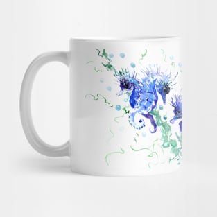 Blue Seahorses Mug